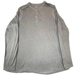 Kitsbow Henley Shirt Men’s Xl Gray Merino Blend Base Layer